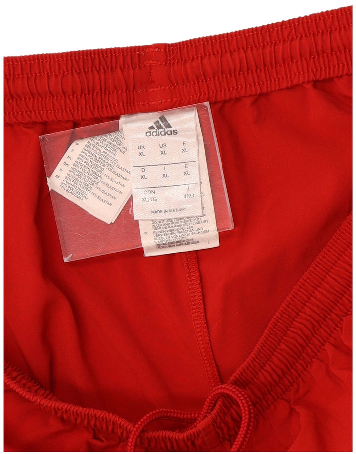 Męskie spodenki sportowe Adidas XL, czerwone, poliestrowe