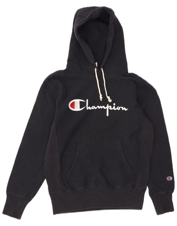 Męski sweter z kapturem Champion Graphic, duży, granatowy, bawełniany