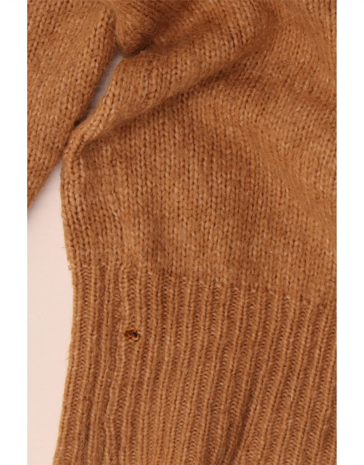 Damski sweter oversize z golfem Zara UK 10 Small Beżowy Akryl
