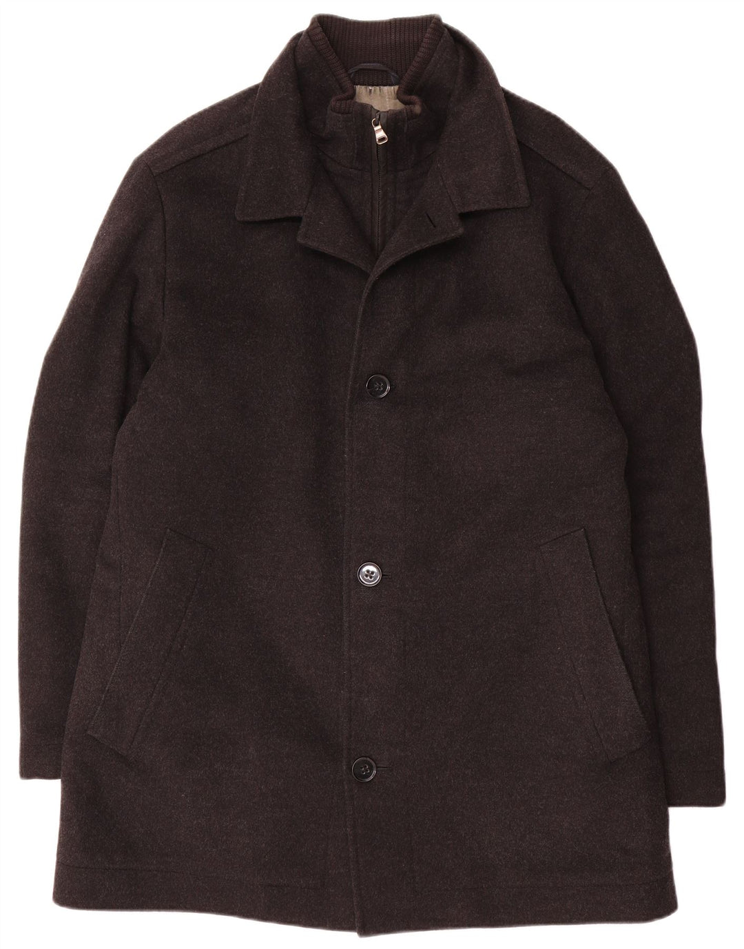 Płaszcz męski Hugo Boss EU 52 XL, szara wełna