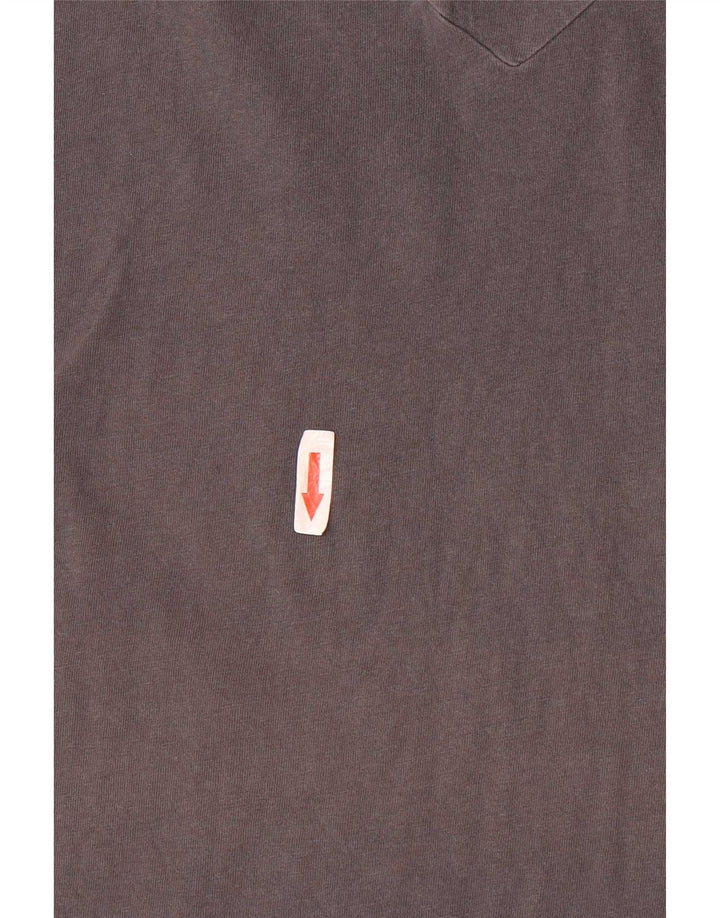 Męski graficzny top Levi's z długim rękawem, mały, szary, bawełniany