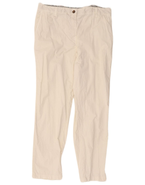Marks & Spencer Damskie proste spodnie chino UK 16 duże W36 L29 białe