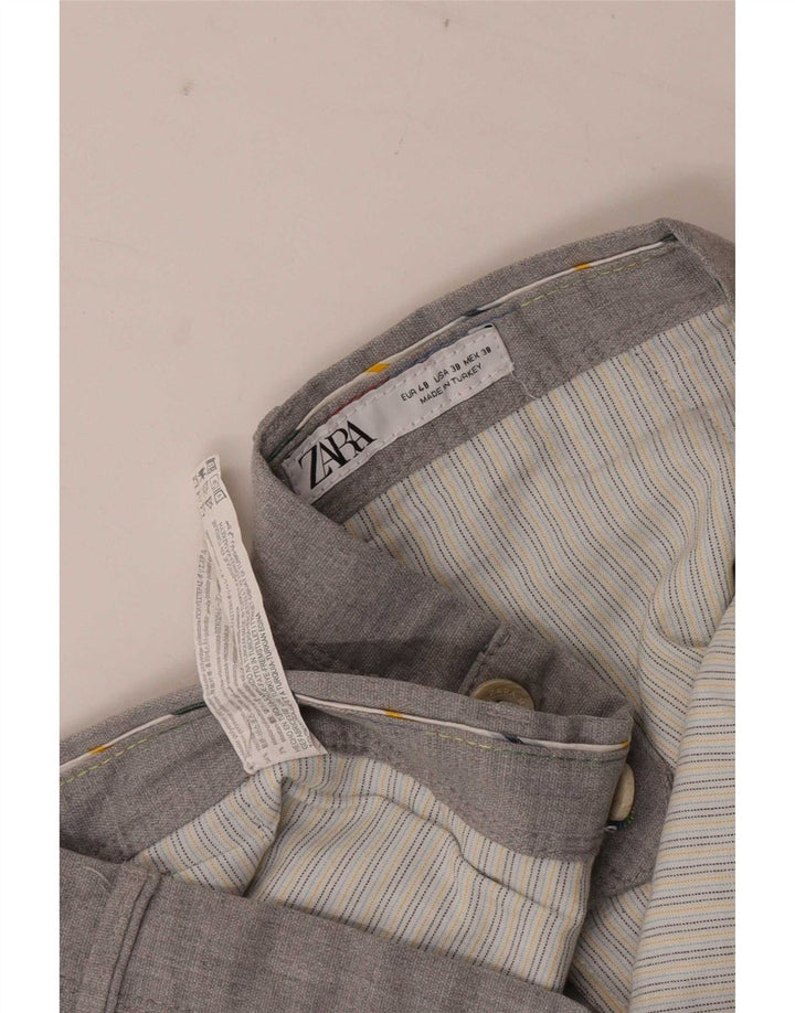 Męskie spodnie chino Zara EU 48 XL W38 L29 Szary poliester