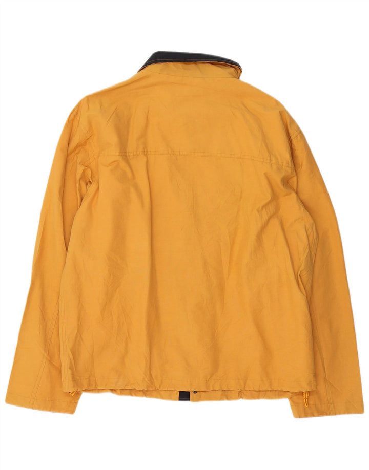 Męska kurtka przeciwdeszczowa Vintage UK 42 XL z żółtego nylonu