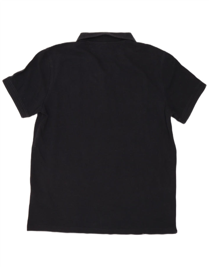 Męska koszulka polo Massimo Dutti, duża, czarna, bawełniana
