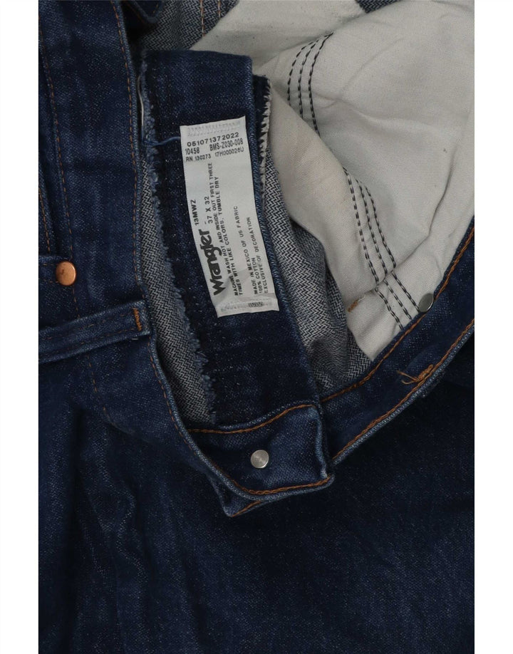 Męskie proste dżinsy Wrangler W37 L32 Niebieskie bawełniane