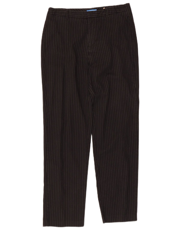 Damskie proste spodnie garniturowe Dockers US 10 Large W32 L30 w czarne paski