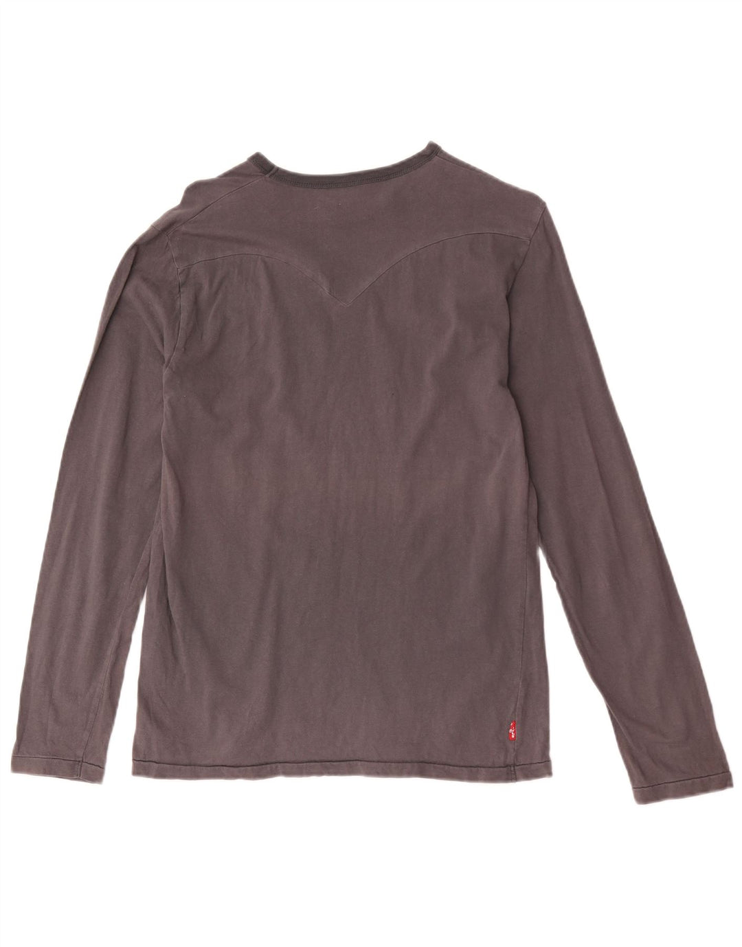 Męski graficzny top Levi's z długim rękawem, mały, szary, bawełniany