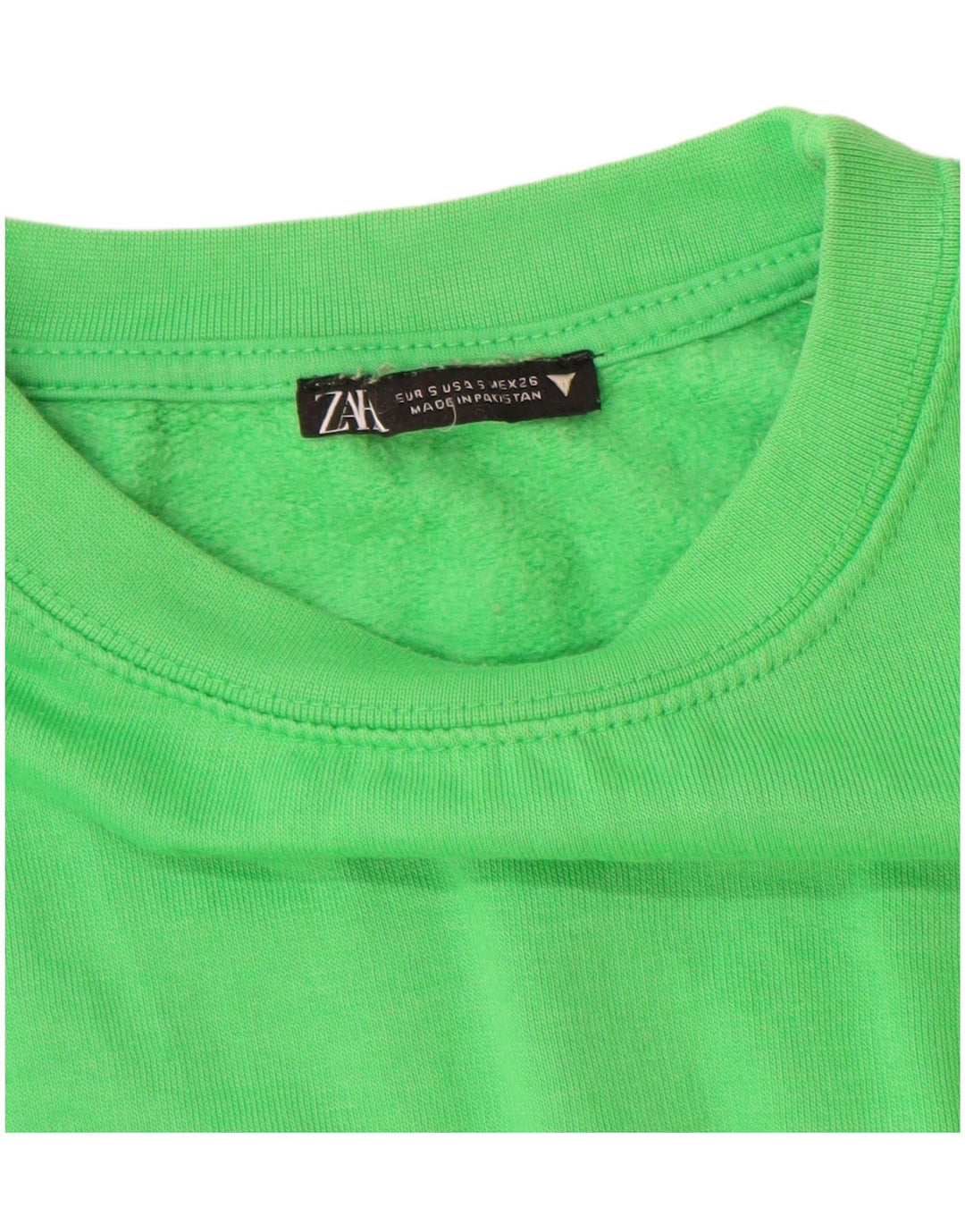 Damski sweter Zara UK 10, mały, zielony, poliester