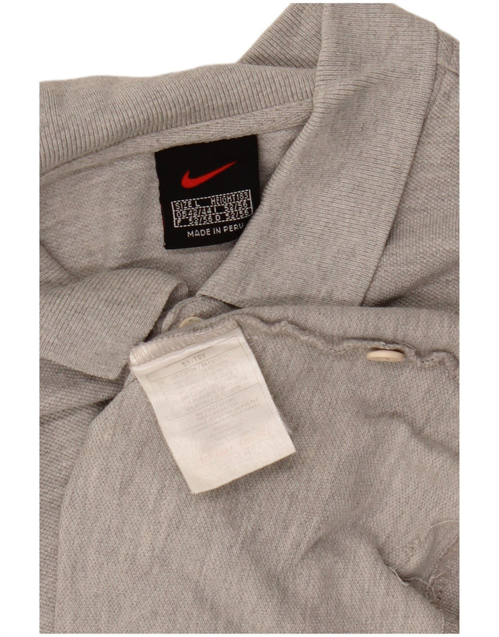 Męska koszulka polo Nike UK 44/46, duża, szara bawełna