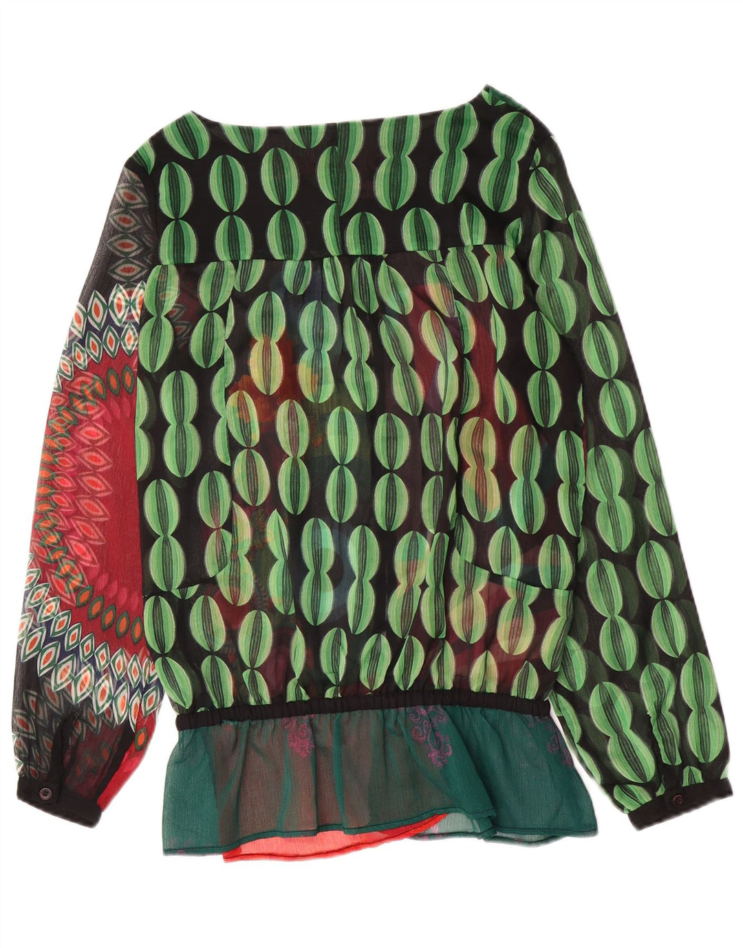 Damska bluzka koszulowa oversize Desigual UK 10, mała, wielokolorowa w kwiaty