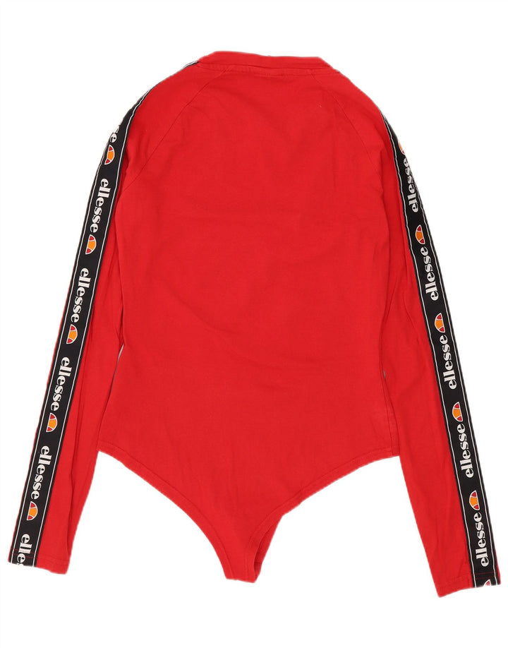 Damskie body Ellesse Graphic UK 10 Small Red Colorblock Cotton
