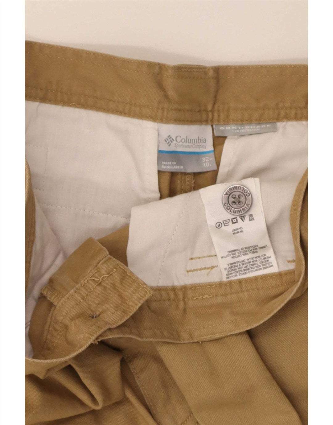 Męskie spodenki cargo Columbia Omni-Shade W32 Średniobeżowa bawełna