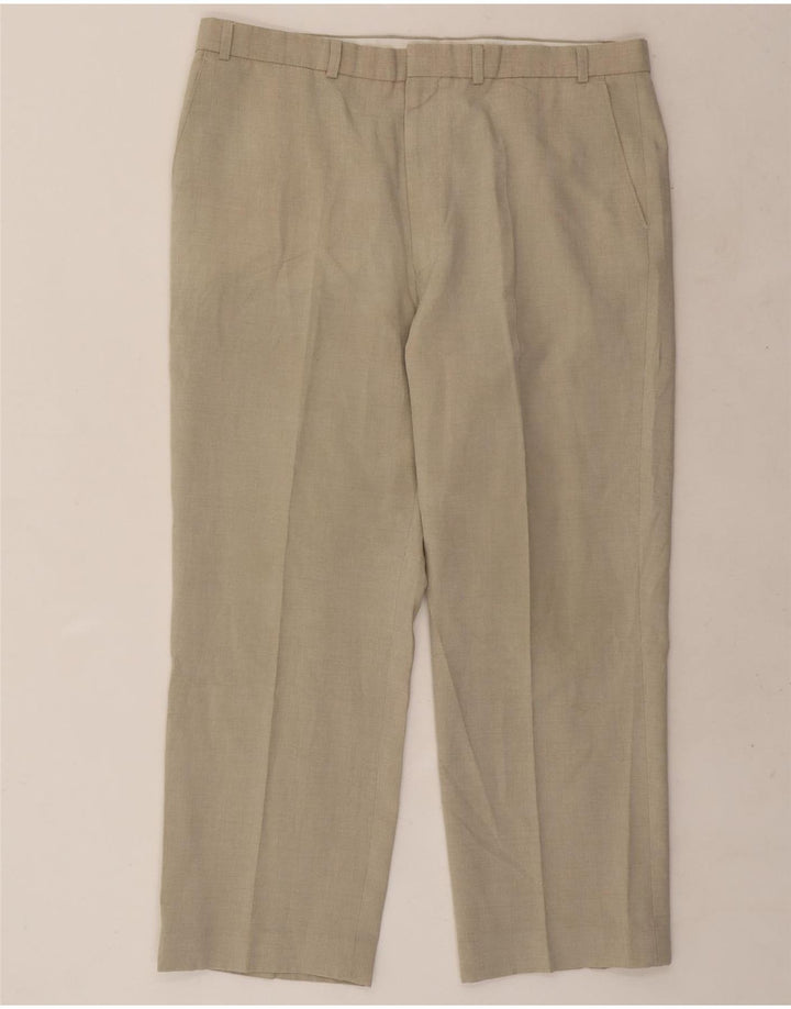 Męskie proste spodnie chino Marks & Spencer W38 L27 Beżowy poliester