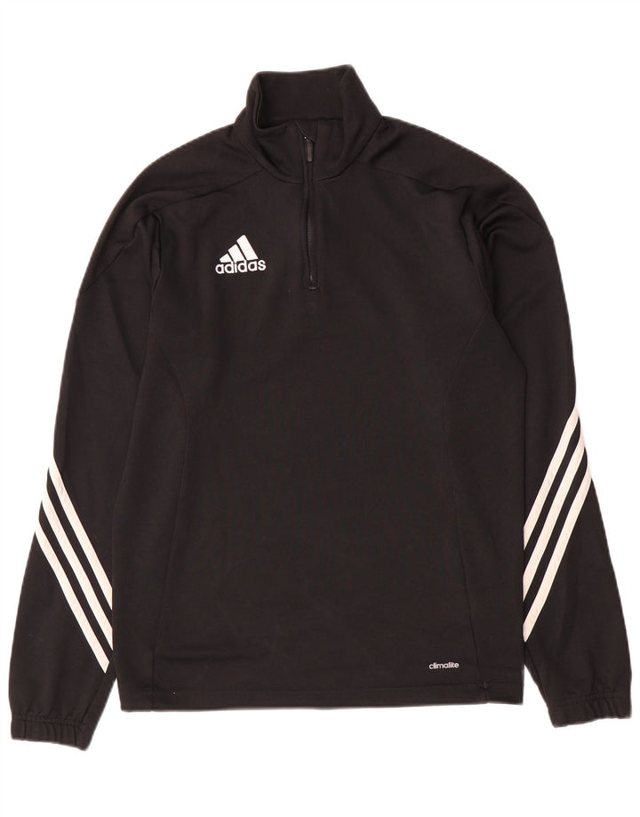 Męski dres ADIDAS Climalite z zamkiem błyskawicznym na szyi, mały czarny