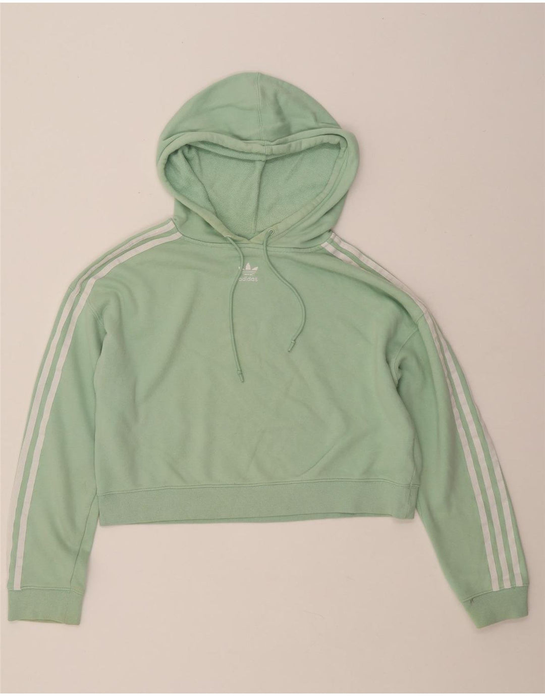 Damski sweter oversize z kapturem ADIDAS, UK 8, mały, zielony, bawełniany