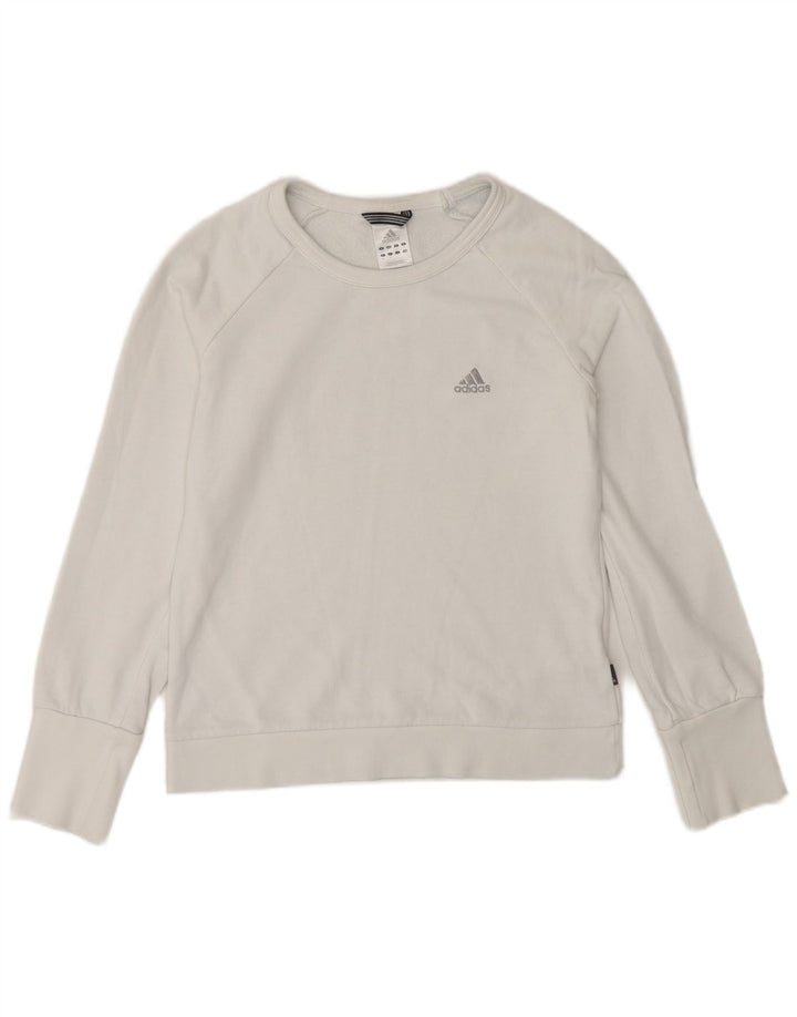 Bluza damska Adidas Jumper UK 12 Średnia biała bawełna