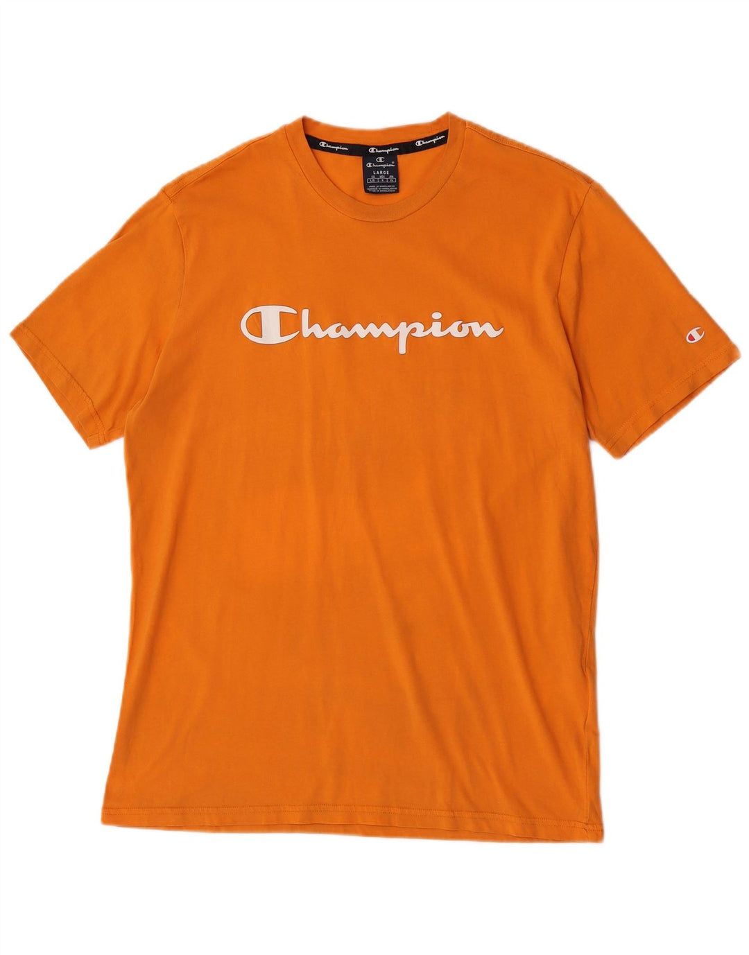 Męski T-shirt Champion z grafiką, duży, pomarańczowy, bawełniany
