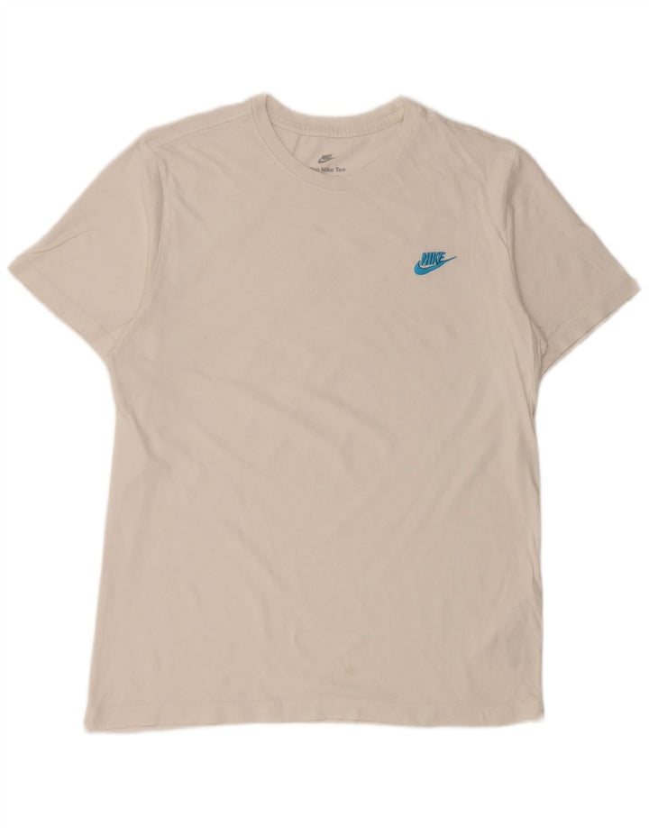 T-shirt męski Nike, średni, biały, bawełniany