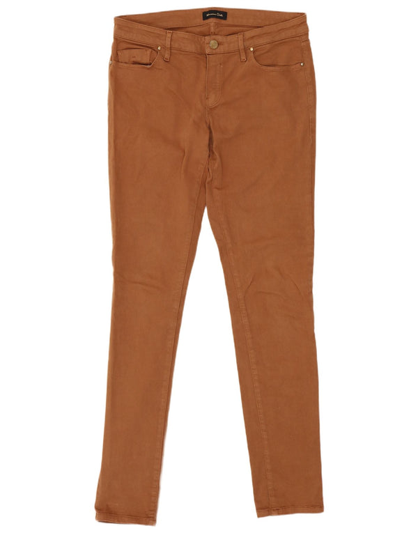 Spodnie damskie Massimo Dutti Skinny EU 38 W30 L31 Brązowa bawełna
