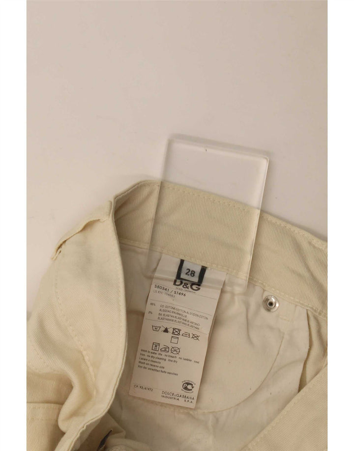 Damskie jeansy Dolce & Gabbana W28 L34 Beżowa bawełna