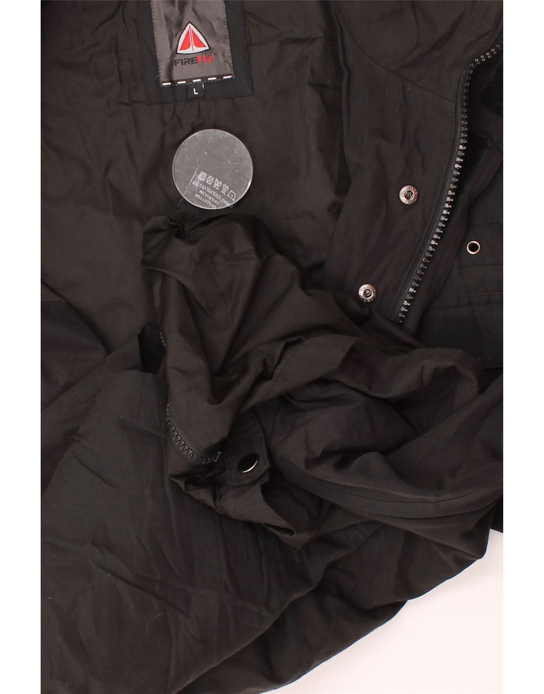 VINTAGE Mens Utility Jacket UK 40 Large Black Cotton Vintage Vintage and Second-Hand Vintage from Messina Hembry 