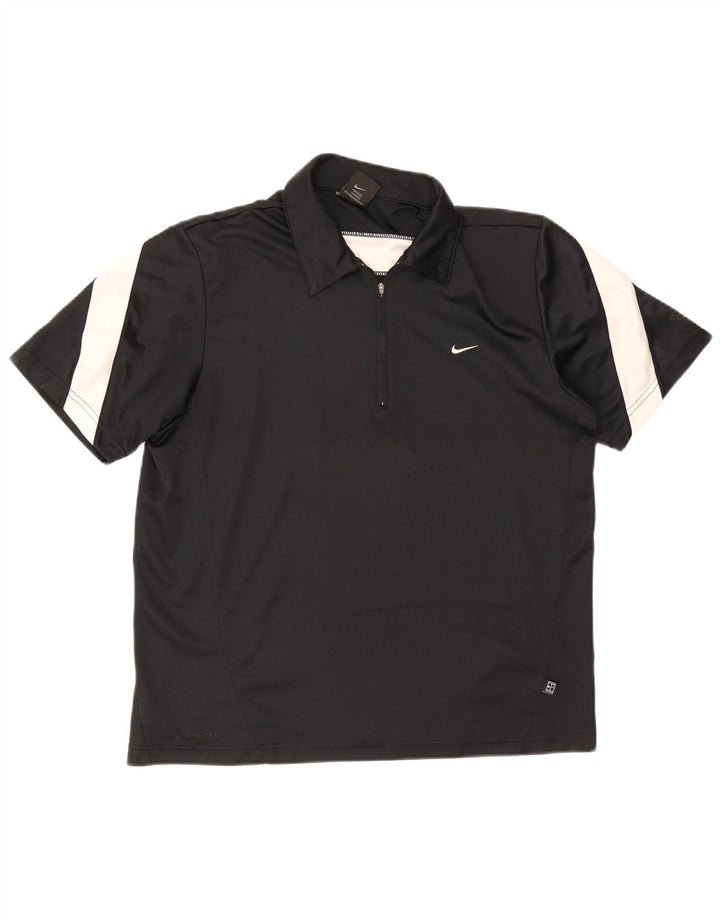 Męska koszulka polo Nike UK 39/41 w kolorze średniej czerni
