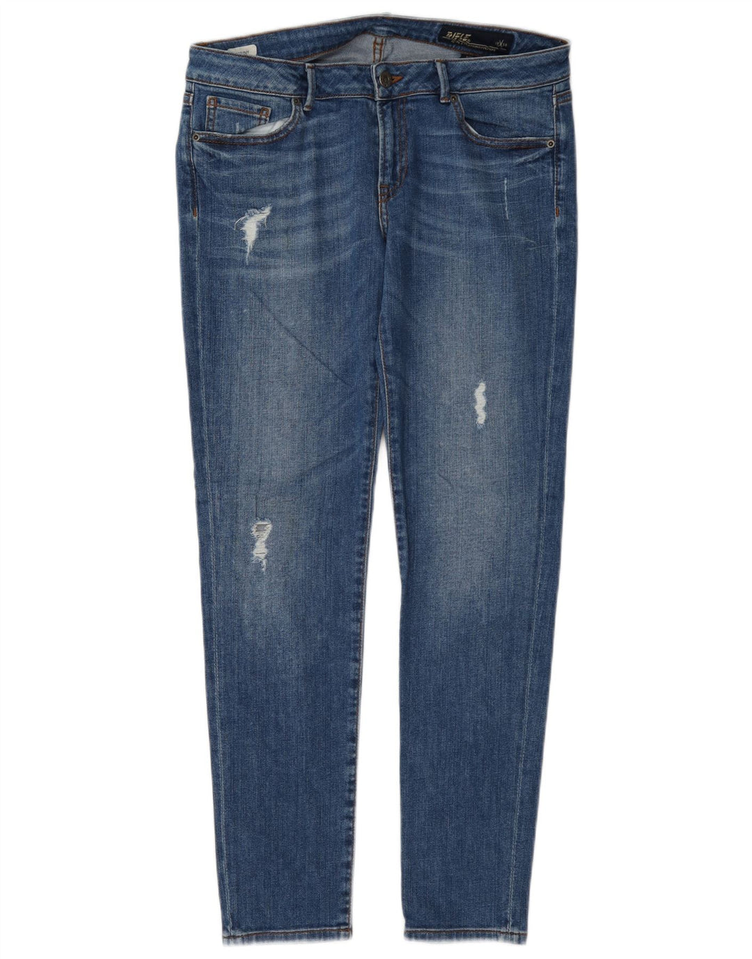 Damskie jeansy rurkowe Rifle w trudnej sytuacji W31 L29 Niebieskie
