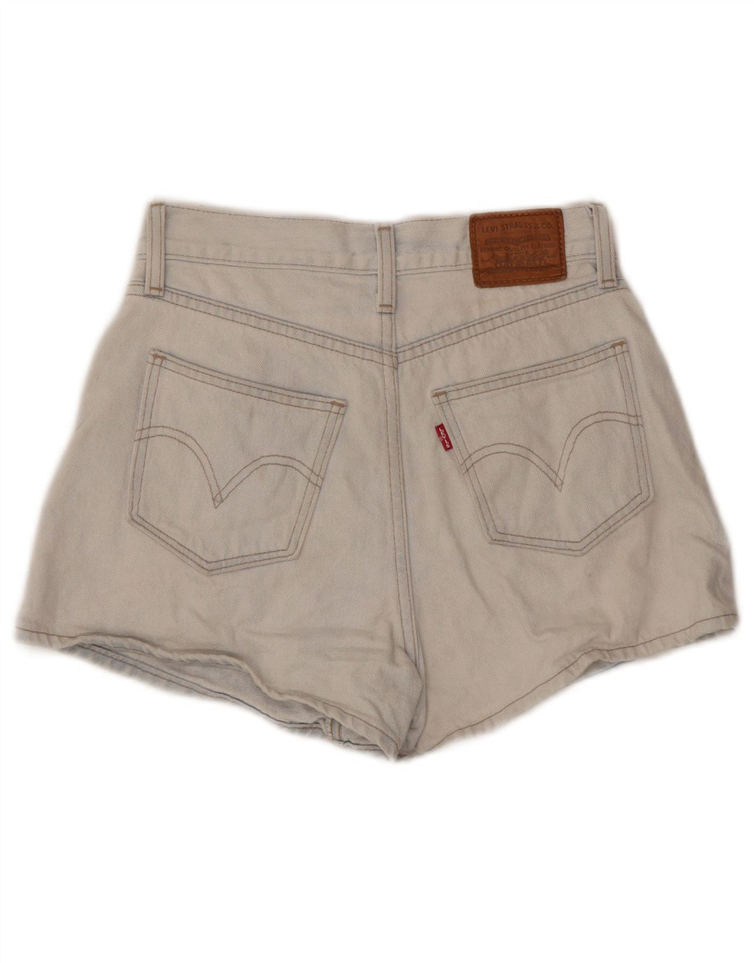 Damskie spodenki jeansowe z wysokim stanem LEVI'S W25 XS, niebieska bawełna