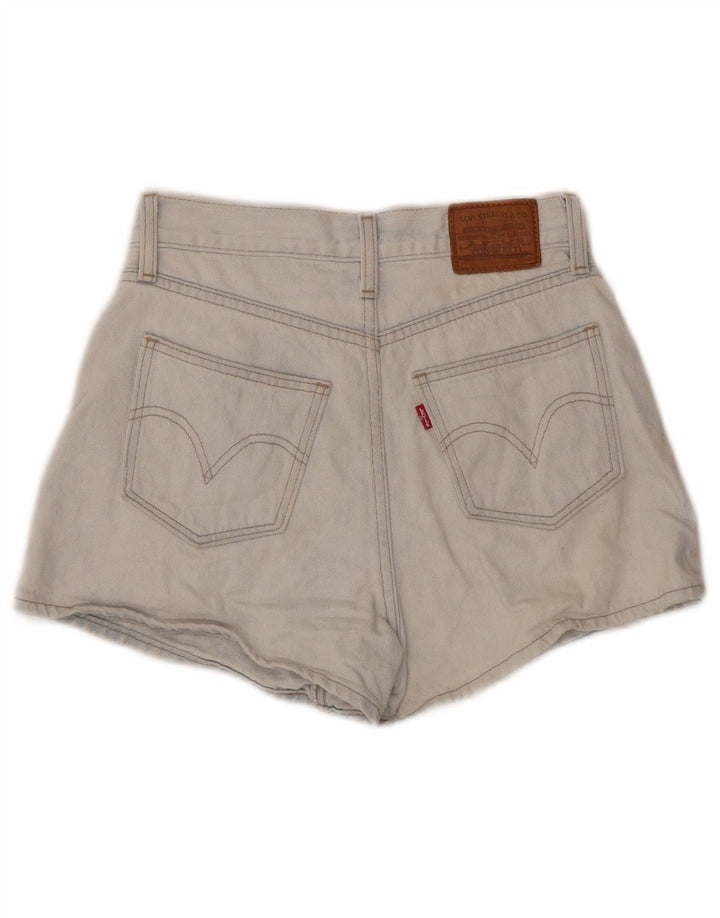 Damskie spodenki jeansowe z wysokim stanem LEVI'S W25 XS, niebieska bawełna