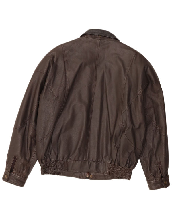 Fatigue Mens Leather Jacket UK 38 Medium Brown Leather