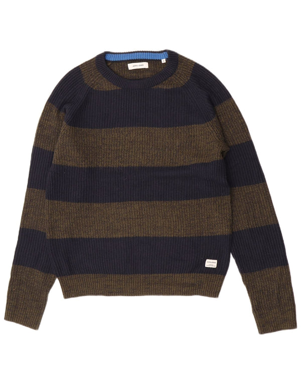Męski sweter Jack & Jones z okrągłym dekoltem, mały, akrylowy w granatowe paski