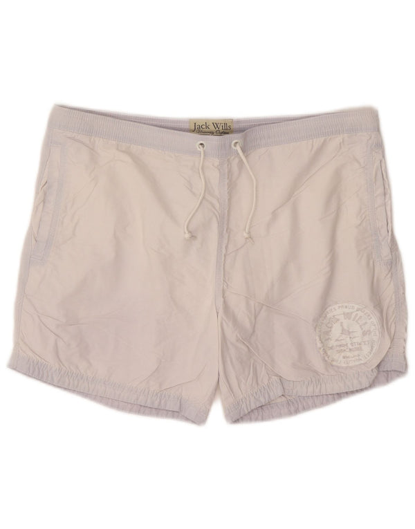 Jack Wills Mens Graphic Swimming Shorts Small  Blue Cotton