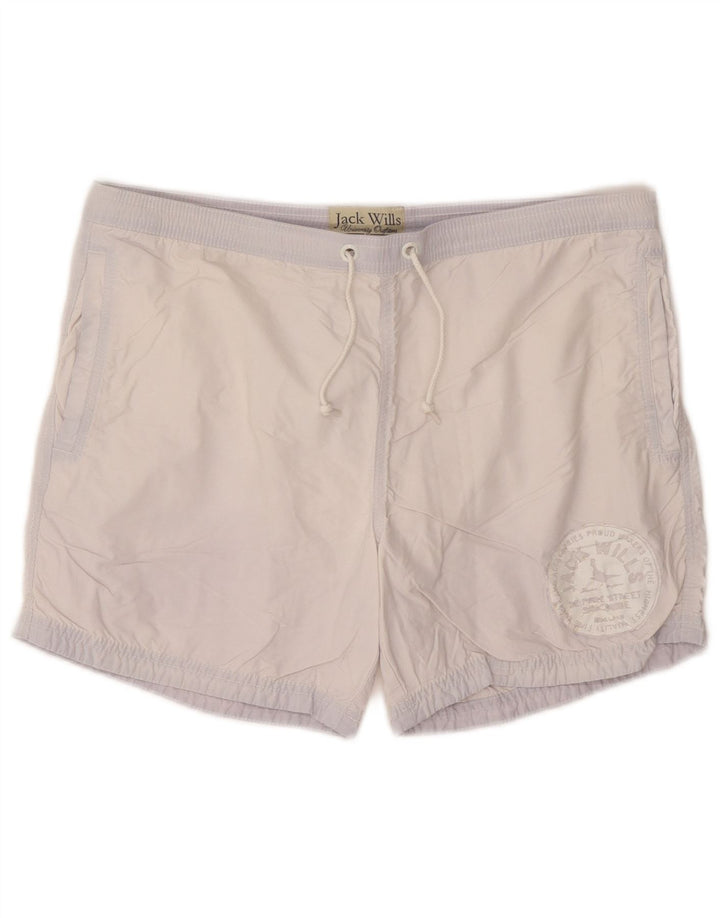 Męskie spodenki kąpielowe Jack Wills z grafiką, małe, niebieskie, bawełniane