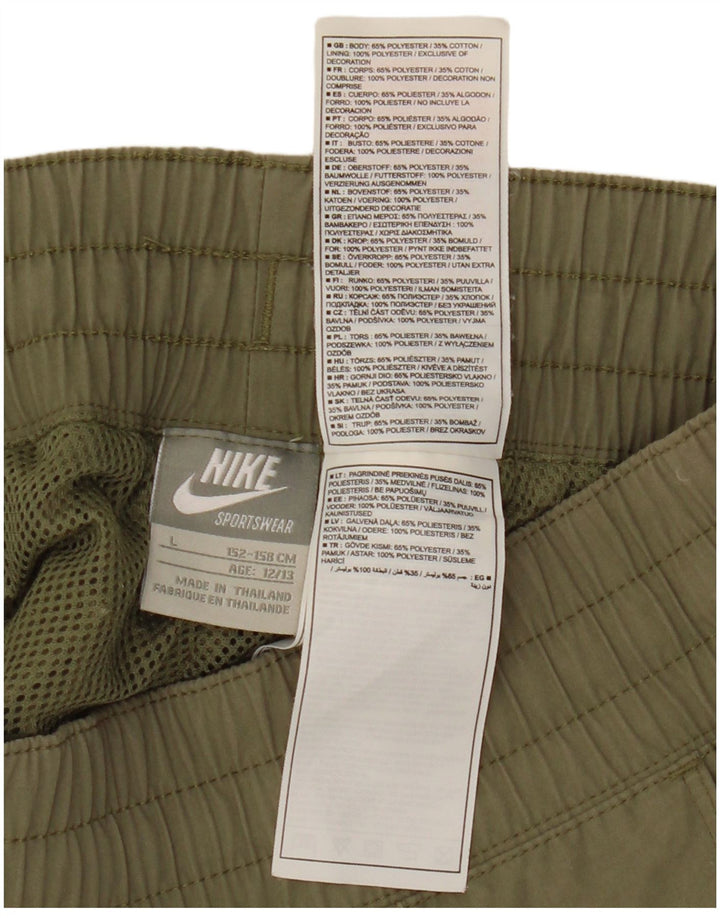 Chłopięce spodnie dresowe Nike, 12-13 lat, duże, khaki, poliester