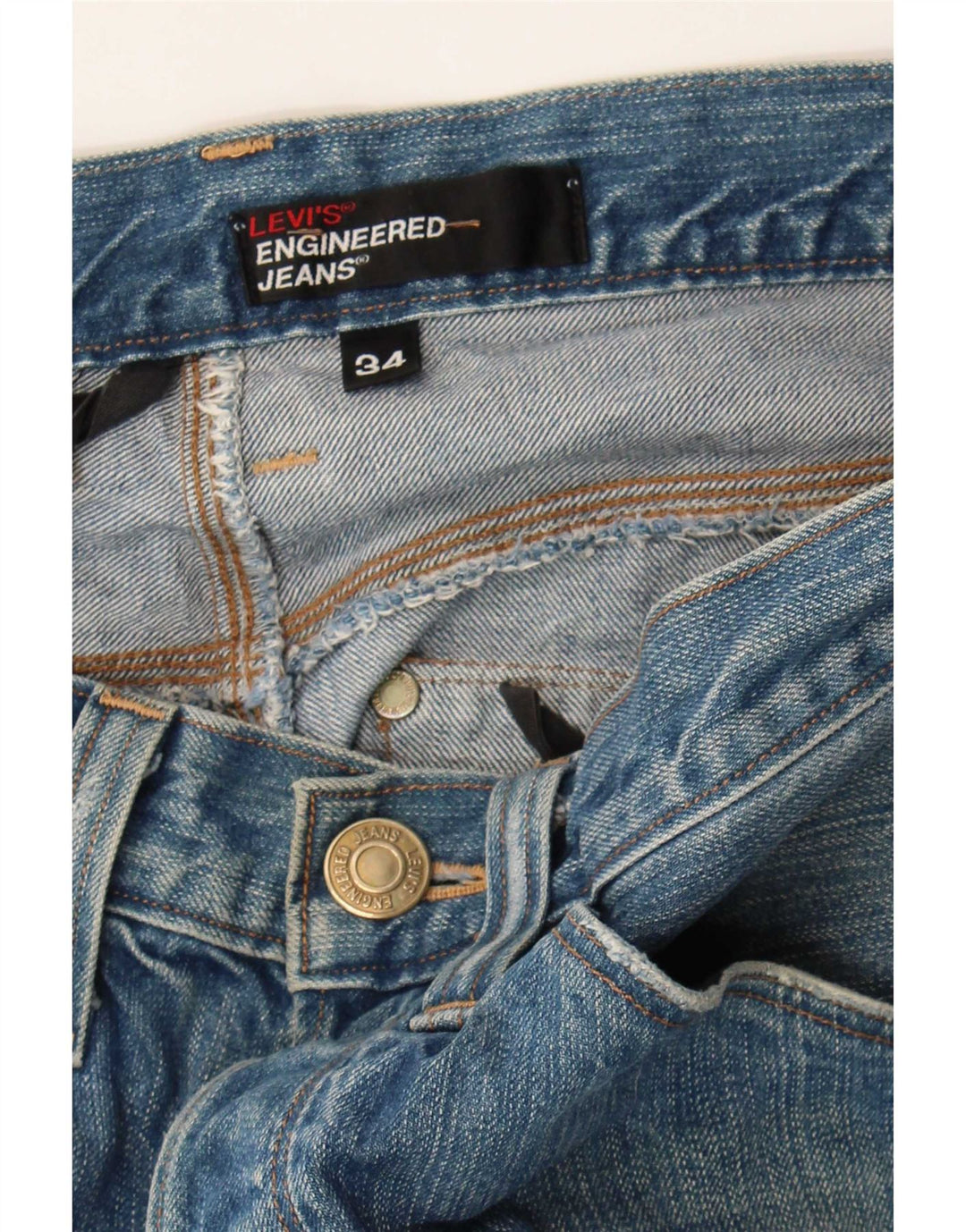 Męskie proste dżinsy Levi's W34 L28 Niebieskie