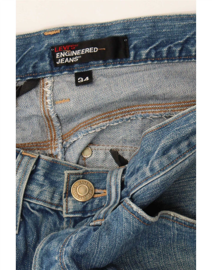Męskie proste dżinsy Levi's W34 L28 Niebieskie