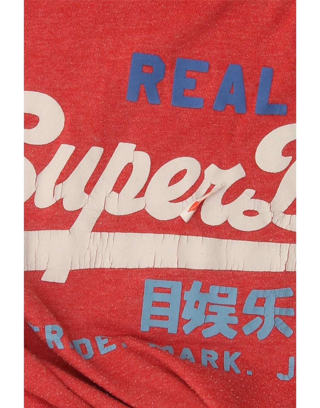 Męski T-shirt z grafiką Superdry, duży, czerwony, poliester