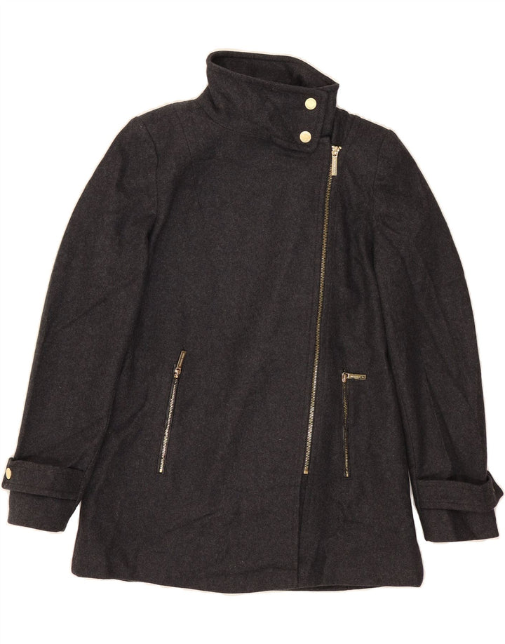 MICHAEL KORS Womens Loose Fit Overcoat UK 6 XS Grey Wool Vintage Michael Kors and Second-Hand Michael Kors from Messina Hembry 
