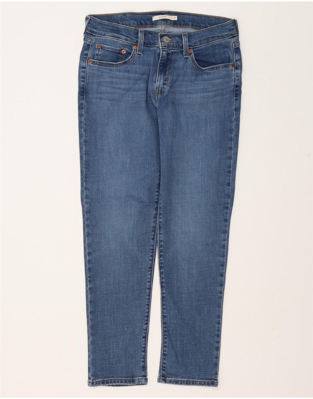 Damskie jeansy slim fit LEVI'S Boyfriend W27 L27 Niebieska bawełna
