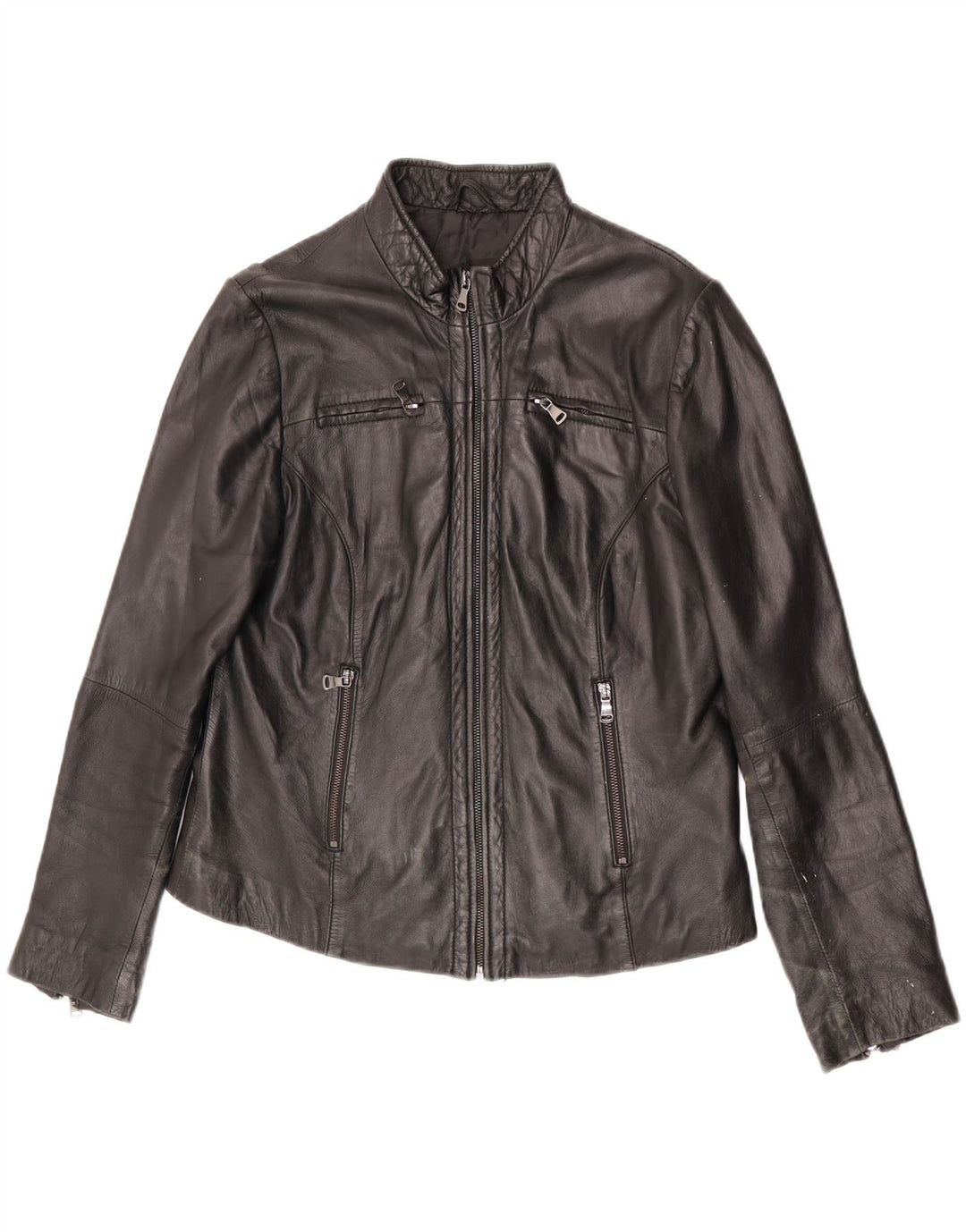 Conbipel damska kurtka skórzana Crop IT 48 XL czarna skóra