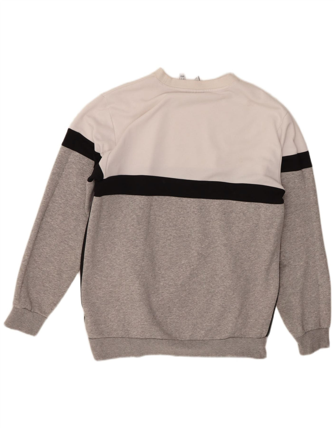 Męska bluza Adidas z grafiką, duża, szara, bawełniana z blokami kolorów