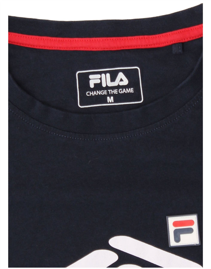 Męska koszulka z grafiką Fila Top Medium Granatowa
