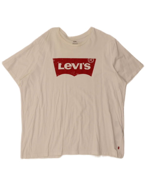 Męska koszulka z grafiką Levi's Top 2XL Biała bawełna