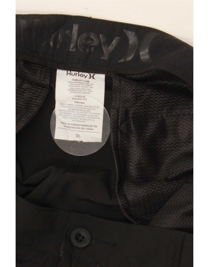 Męskie spodenki chino Hurley Phantom W33, średni czarny poliester