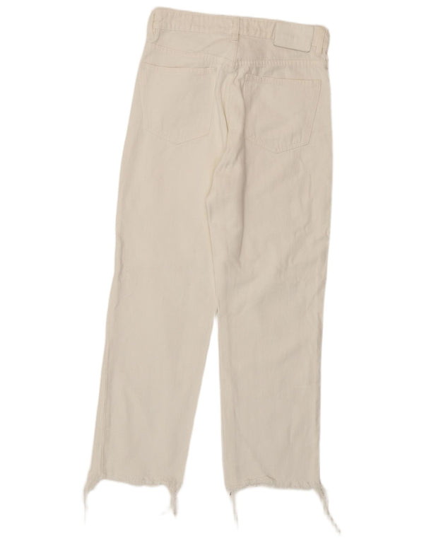 Damskie proste dżinsy Zara EU 38 Small W28 L26 Biała bawełna