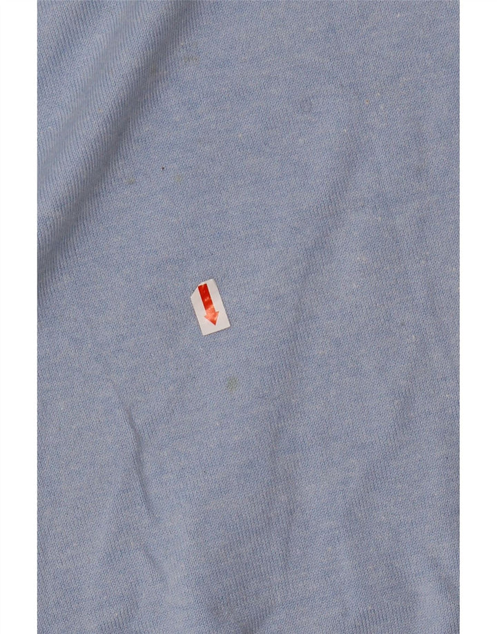 Męski sweter JACK & JONES z dekoltem w kształcie litery V, duży, niebieski, akrylowy