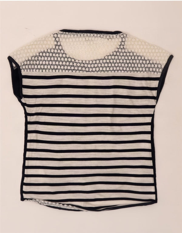 Bluzka damska Tommy Hilfiger Top UK 6 XS Granatowa wiskoza z blokami kolorów