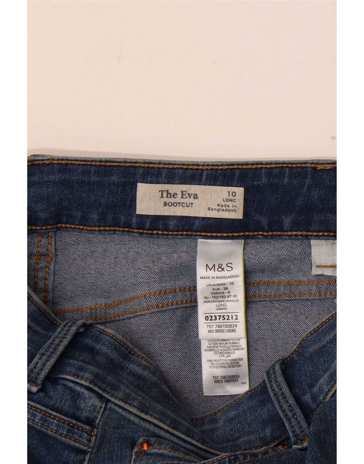 Marks & Spencer Damskie Jeansy Eva Bootcut UK 10 Małe W28 L34 Niebieskie