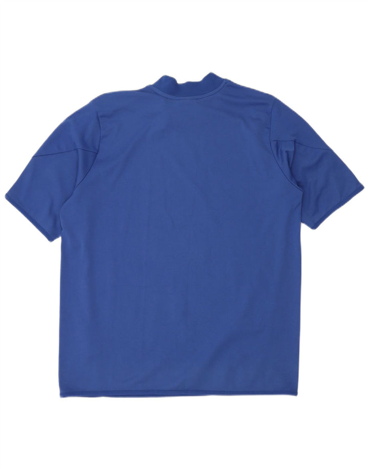 DIADORA Mens T-Shirt Top Large Blue Colourblock Polyester